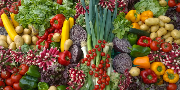 Venen Engel: Frutas y verduras variadas.