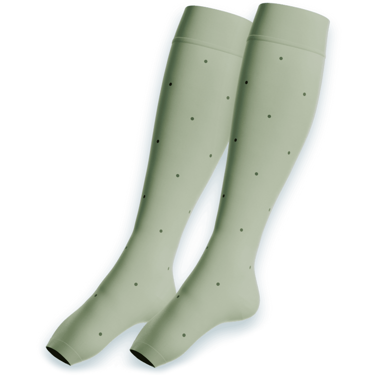 Venen Engel: kompressionsstrümpfe matcha green