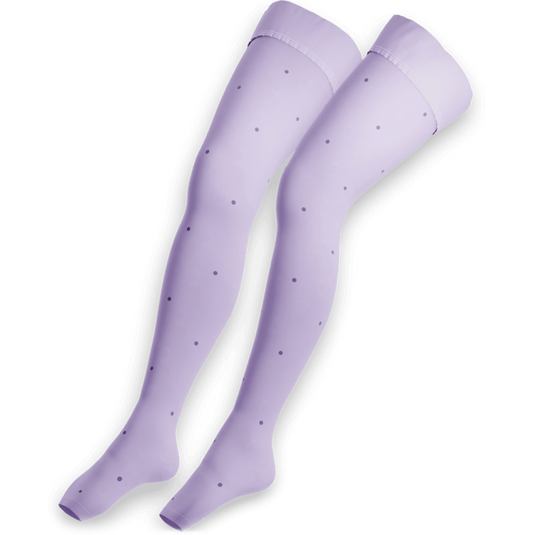 Venen Engel: freisteller kompressionsstrümpfe schenkel blossom lavendel