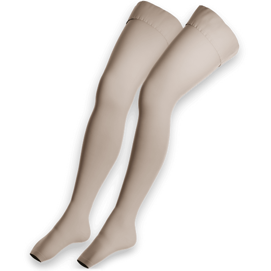 Venen Engel: freisteller kompressionsstrümpfe schenkel beige