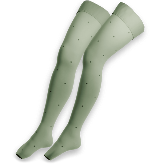 Venen Engel: freisteller kompressionsstrümpfe schenkel matcha green