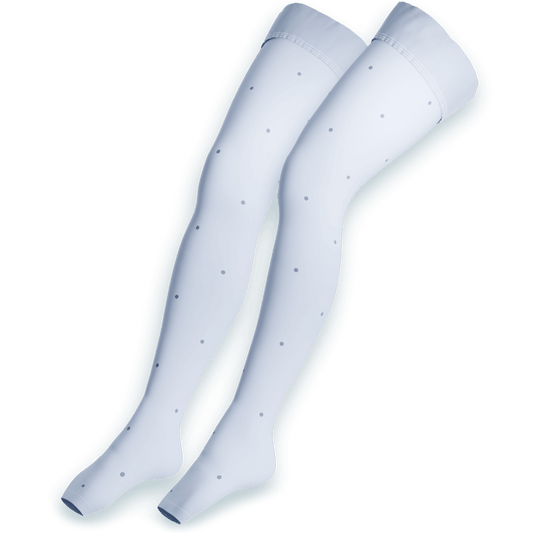 Venen Engel: freisteller kompressionsstrümpfe schenkel sky blue