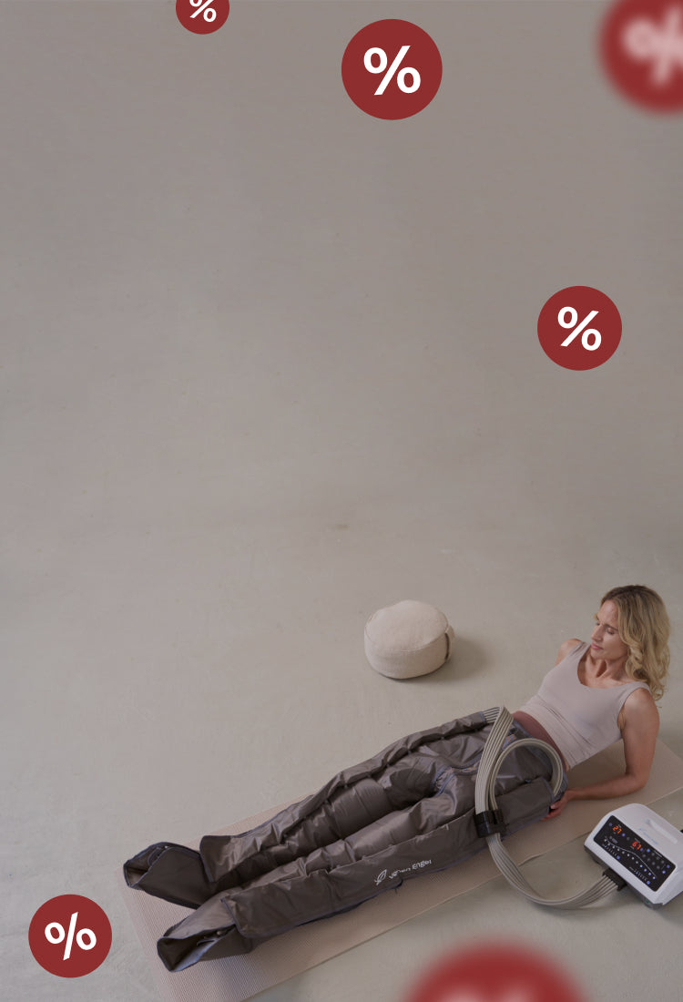 Venen Engel: Frau aus Vogelperspektive mit Lymph Flow Pants