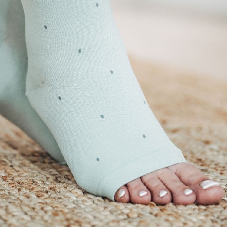 Venen Engel: Fuß mit Kompressionsstrumpf