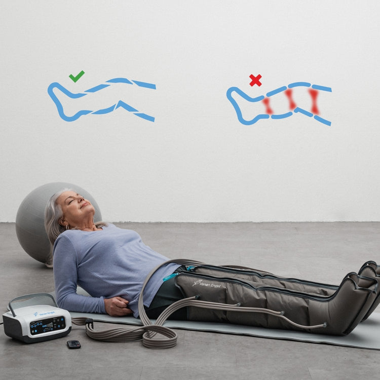 Venen Engel 4 Premium + Beinmanschette - Generalberholt | Massagehose gegen mde Beine Venen Engel 4 Premium + Beinmanschette - Generalberholt | Massagehose gegen mde Beine